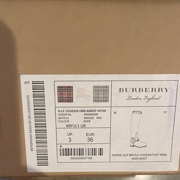 Burberry Equestrian detail Leather Boot - Picture 7 of 8